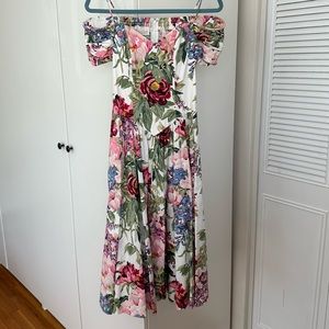 Vintage, Floral pattern, Cotton Dress